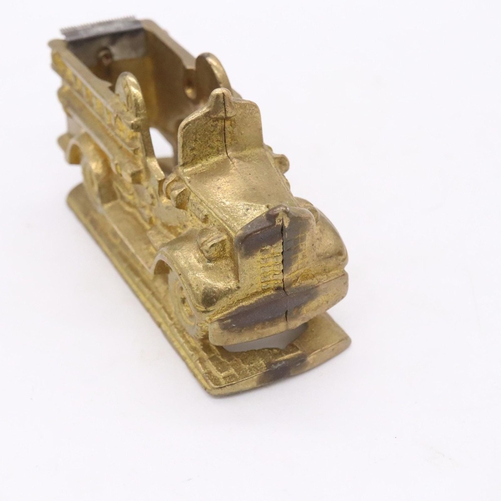 MSR Imports 4.5" Brass Firetruck Desk Stapler & Tape Dispenser Vintage 1993 - Picture 3 of 16